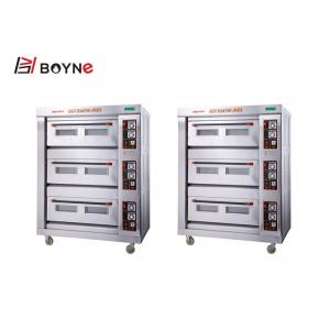 China Gas Industrial Baking Oven Three Deck Six Tray Layer Controlled Separately 20°C~400°C supplier