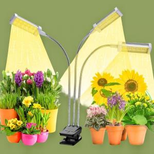12W 3Heads  LED Clip Grow Light Dimmable Table Clip Lamp Full Spectrum