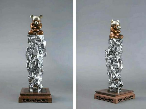 stainless steel sculpture for artist ,mirror finish ,China stainless steel