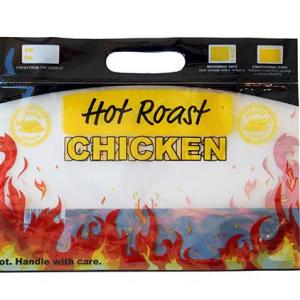 Restaurantware Hot Chicken Bag For Food Delivery Ziplock Reusable Bag 12.7 X 10.4”Clear Window