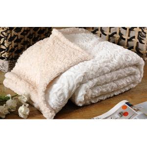 Custom Solid Brushed Faux Fur Throw Blanket 100% Polyester 280gsm