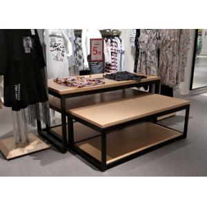 2 Layer Retail Clothing Display Shelves Wood Nesting Table MDF + Oak Veneer