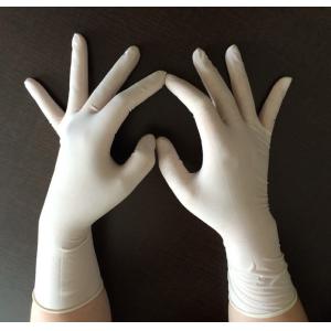 Elastic Long Cuff Disposable Surgical Gloves , Disposable Latex Examination Gloves