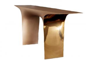 China Home Decor Modern Stainless Steel Gold Coffee Table Sculpture wholesale