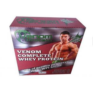 Whey Protein Packaging Paper Square Box / Pharma Box Embossing And Debossing Finish