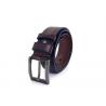 China 100% Pure Leather Men's Dress Belts Embossed Arch Pattern With Prong Buckle wholesale