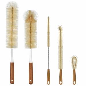 China Household Plastic Cup Washing Brush For Baby Milk Bottle Small Wooden supplier