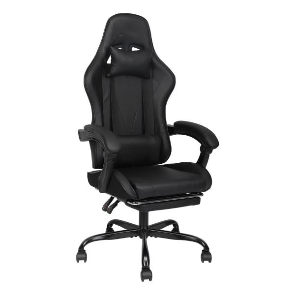Maximum Weight of 300 Pounds High Back Gaming Chair with Footrest and Recliner Function