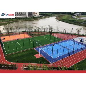 China 67 Slid Friction  Anti-Crack Performance and Silicon PU Tennis Flooring for School supplier