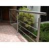 316 304 Stainless Steel Stair Railing 12.7mm Rod Diameter Indoor / Outdoor