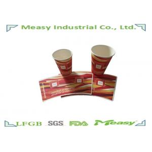 Customized Hot Disposable Paper Cups with Glass / Paper Fan , 12oz single wall Coffee paper Cup