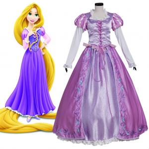 Women's Girl's Tangled Rapunzel Princess Dress Costume Cosplay For Party