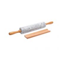 China Cylindrical Gray Marble Rolling Pin with High Heat Resistance Stand on sale