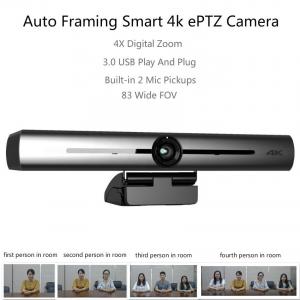 4k EPTZ 4X Digital Zoom auto focus video webcam Chat Online Laptop Webcam Camera for Video Conference