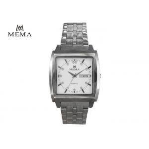 Waterproof MEMA Quartz Watch Elegant Mens Watches With Square Face Shockproof