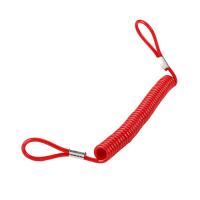 China Multipurpose Double Loops End Spiral Elastic Cord Coiled Lanyard Cord on sale