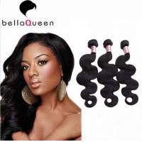 China No Tangle No Shedding Body Wave Natural Black 6A Remy Hair Weft on sale