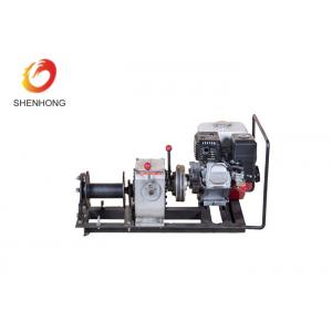 China Small Portable Wire Rope Winch , HONDA Petrol Engine Powered Winch 10KN Capacity supplier