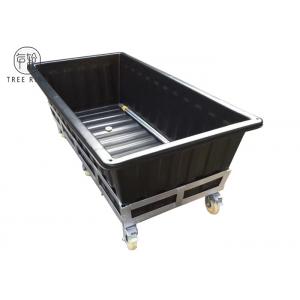 China Heavy Duty Poly Aquaponics Grow Bed With Wheels Rotomolding Garden Raised For Superiorgardens supplier