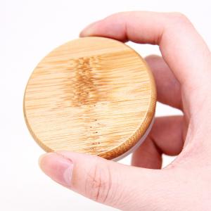 70mm Canning Mason Jar Cup Lids Natural Bamboo Wooden With Straw Hole