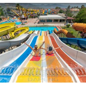 China Fiberglass Mat Racer Water Slide Cluster Rainbow Water Slide 6m Height supplier