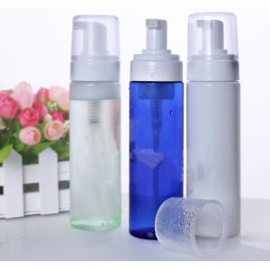 China Clear Empty Foam Pump Bottle Dispenser 200ml PET Cosmetic  With White Cap supplier