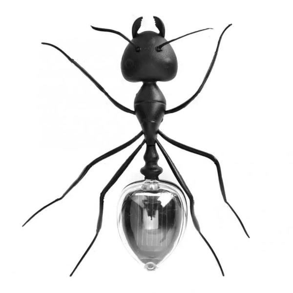 Simulación de hormigas negras con energía solar Educación temprana Juguete de insectos solares
