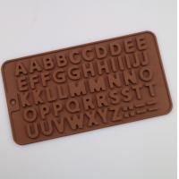 China Alphabet Pattern Silicone Chocolate Molds Heat Insulation Waterproof on sale