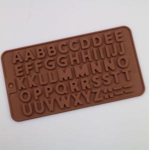 Alphabet Pattern Silicone Chocolate Molds Heat Insulation Waterproof