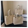 Commuting Simple Style Felt Shopping Handbag with Custom logo and Color Custom Felt Shoulder Bag Simple Large Capacity Felt Tote Bag Wholesale Felt Cloth Bag Custom With Logo