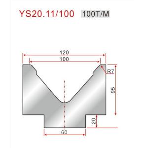 China YS20.11/100 CNC Hydraulic Custom Brake Dies 88 Degree Single V Die supplier