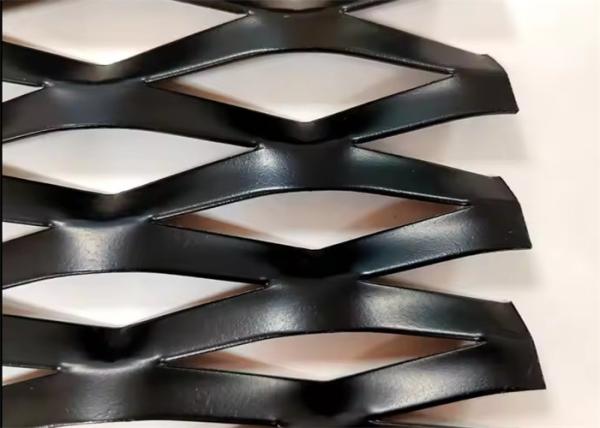 Black Color Different Hole Shape Expanded Metal Mesh For Decoration