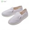 Cleanroom anti-static canvas esd shoes with PU sole lint-free white color for