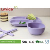 China BPA Free Biodegradable Bamboo Dinnerware Set Square Customized Color / Pattern For Home School on sale