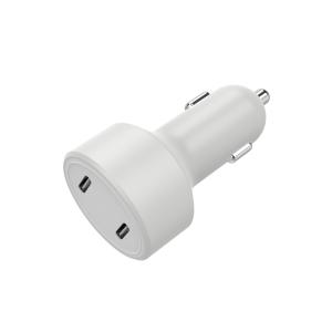 China White TYPE C 2 36W PD3.0 9V2A Dual Port Car Charger wholesale