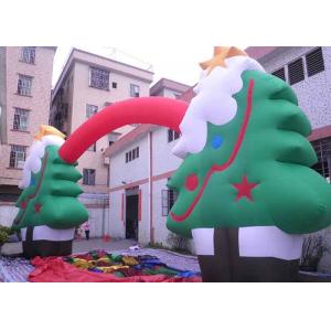 China Oxford Cloth Customized Advertising Inflatables Christmas Tree / Arch For Festival supplier