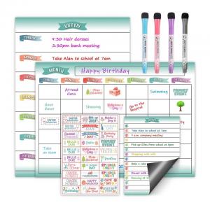 0.4mm Magnetic Refrigerator Frame Monthly Weekly Planner Calendar Whiteboard Monthly Planner