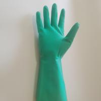 China XXL 18mil Green Nitrile Glove Chemical Resistant Gloves Anti Friction on sale