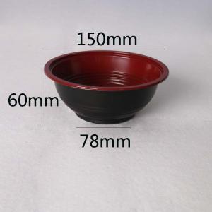 China Red And Black Noodle Soup Container Disposable Plastic Noodle Bowl supplier