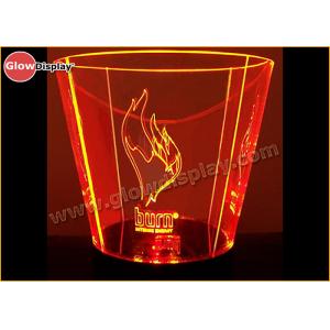 Large Round Led Ice Buckets Champagne / Wine Ice Bucket For Bar Indoor
