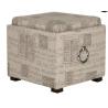 China American style Square Bedroom llinen fabric upholstery wheel storage ottoman wholesale