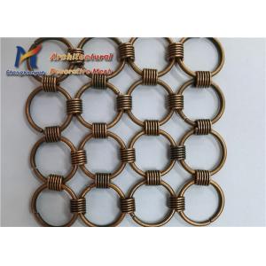 Gold Chain Link Wire Mesh Partition Panels 2.0mm SS316L