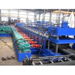 High Speed Three Waves Guardrail Roll Forming Machine with 5.5Kw Hydraulic  power cutting