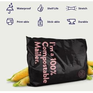 China O transporte envolve o boutique que os sacos feitos sob encomenda aumentaram o PLA de múltiplos propósitos dos envelopes da durabilidade (do amido de milho) + PBAT (100% bio) supplier