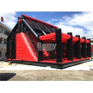 Attractive Rides Jump Kids Red Drop Tower Inflatable Interactive Games / Funny Drop Tower