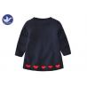Hearts Jacquard Girls Knitted Dress A- Line Long Sleeves Round Neck With