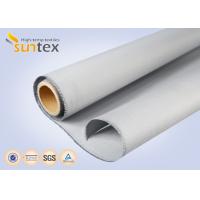 China Good Weave Setting PU Coated Glass Fabric for high temperature applications smoke and fire curtains on sale