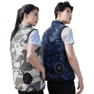 China Wearable 2 Fans Air Conditioned Cooling Vest Soft Light Camouflage supplier
