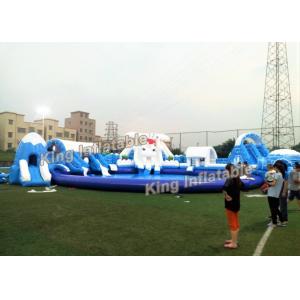 Large Bear Inflatable Water Park Plato 0.55mm PVC Tarpaulin For Water Sports