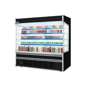 Hypermarket Black Color Fruit Multideck Open Chiller Refrigeration Equipment